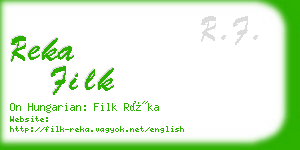 reka filk business card